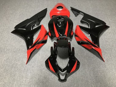 2007-2008 Gloss Black & Red Honda CBR600RR Motorcycle Fairing UK