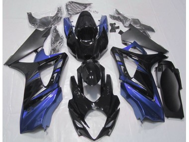 2007-2008 Gloss Black and Blue Suzuki GSXR 1000 Motorcycle Fairing UK