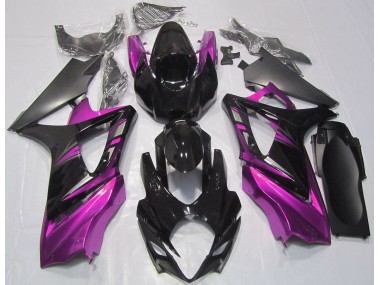 2007-2008 Gloss Black and Pink Suzuki GSXR 1000 Motorcycle Fairing UK