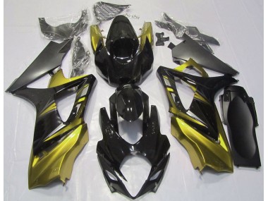 2007-2008 Gloss Black and Yellow Suzuki GSXR 1000 Motorcycle Fairing UK