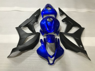 2007-2008 Gloss Blue and Matte Black Honda CBR600RR Motorcycle Fairing UK