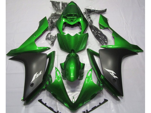 2007-2008 Gloss Green and Black Yamaha R1 Motorcycle Fairing UK