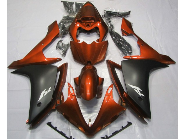 2007-2008 Gloss Orange and Black Yamaha R1 Motorcycle Fairing UK