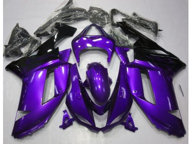 2007-2008 Gloss Purple & Black Kawasaki ZX6R Motorcycle Fairing UK