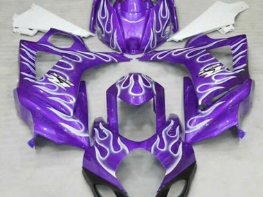 2007-2008 Gloss Purple and White Flame Suzuki GSXR 1000 Motorcycle Fairing UK