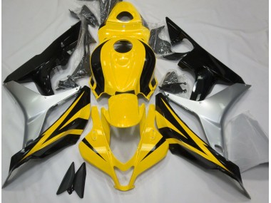 2007-2008 Gloss Yellow Silver and Black Honda CBR600RR Motorcycle Fairing UK