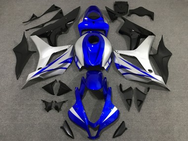 2007-2008 OEM Style Blue and Silver Honda CBR600RR Motorcycle Fairing UK