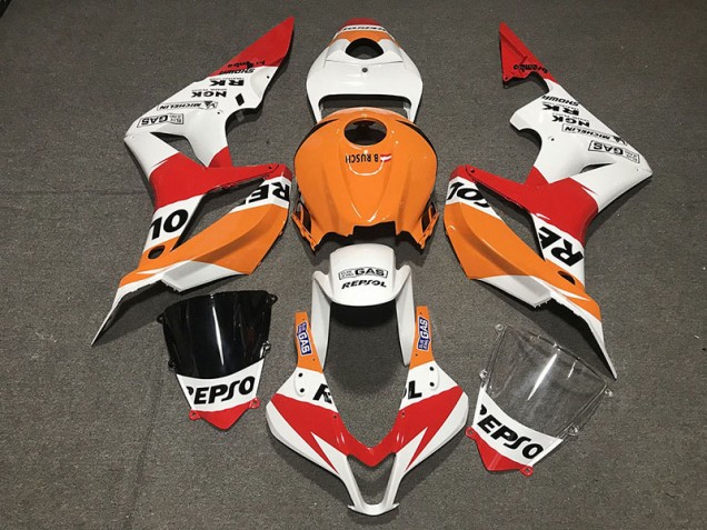 2007-2008 White Repsol Style Honda CBR600RR Motorcycle Fairing UK