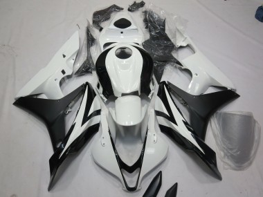 2007-2008 White and Black OEM Style Honda CBR600RR Motorcycle Fairing UK