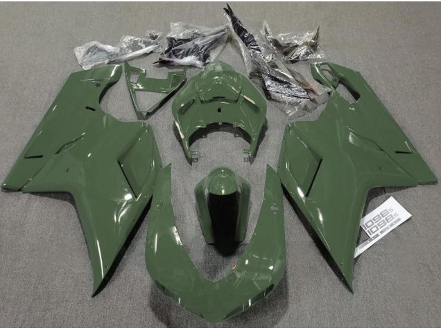 2007-2012 Army Green Gloss Ducati 848 1098 1198 Motorcycle Fairing UK