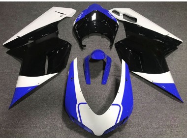 2007-2012 Gloss Blue White and Black Ducati 848 1098 1198 Motorcycle Fairing UK