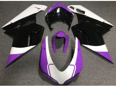 2007-2012 Gloss Purple White and Black Ducati 848 1098 1198 Motorcycle Fairing UK