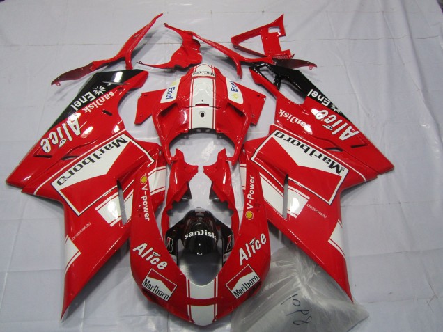 2007-2012 Marlboro Ducati 848 1098 1198 Motorcycle Fairing UK