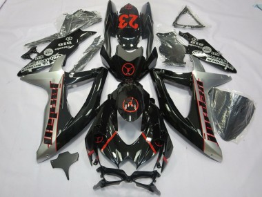 2008-2010 Black Grey Jordan Suzuki GSXR 600-750 Motorcycle Fairing UK