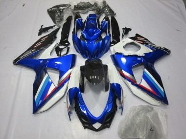 2008-2010 Blue White and Red Suzuki GSXR 600-750 Motorcycle Fairing UK