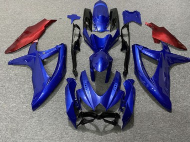 2008-2010 Dark Blue and Red Suzuki GSXR 600-750 Motorcycle Fairing UK