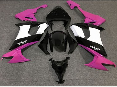 2008-2010 Gloss Pink Black and White Kawasaki ZX10R Motorcycle Fairing UK