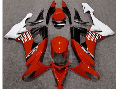 2008-2010 Gloss Red and White Kawasaki ZX10R Motorcycle Fairing UK