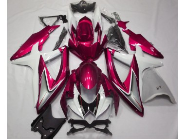 2008-2010 Gloss Red and White Suzuki GSXR 600-750 Motorcycle Fairing UK