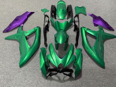 2008-2010 Green and Purple Suzuki GSXR 600-750 Motorcycle Fairing UK