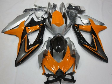 2008-2010 Orange and Silver Suzuki GSXR 600-750 Motorcycle Fairing UK