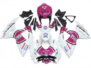 2008-2010 Pink 34 Lucky Strike Suzuki GSXR 600-750 Motorcycle Fairing UK