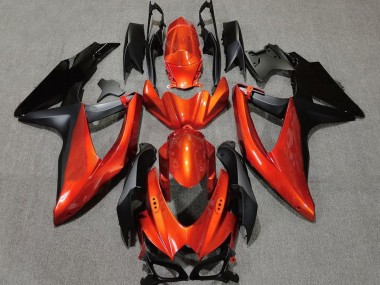 2008-2010 Vibrant Orange in Black Suzuki GSXR 600-750 Motorcycle Fairing UK