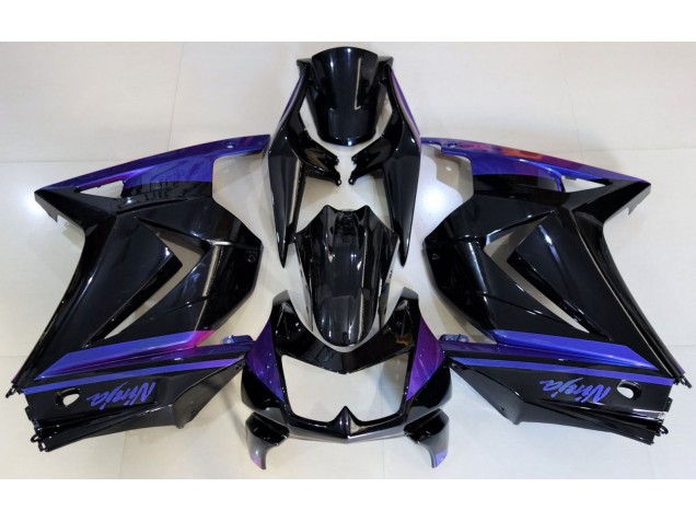 2008-2013 Gloss Black & Blue Kawasaki Ninja 250 Motorcycle Fairing UK