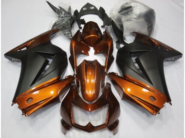 2008-2013 Orange and Matte Black Kawasaki Ninja 250 Motorcycle Fairing UK