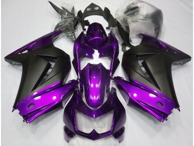 2008-2013 Purple and Matte Black Kawasaki Ninja 250 Motorcycle Fairing UK