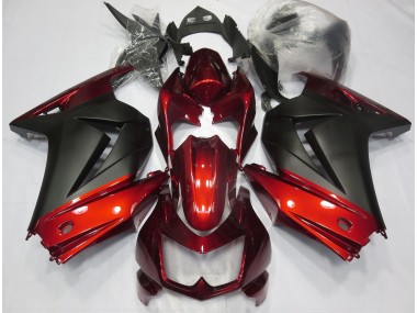 2008-2013 Red and Matte Black Kawasaki Ninja 250 Motorcycle Fairing UK