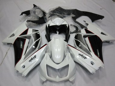 2008-2013 White and Black Kawasaki Ninja 250 Motorcycle Fairing UK