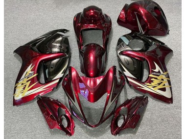 2008-2019 Deep Red & Gold Suzuki GSXR 1300 Motorcycle Fairing UK