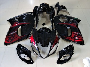 2008-2019 Gloss Black & Candy Red Suzuki GSXR 1300 Motorcycle Fairing UK