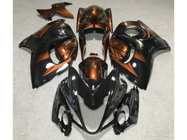 2008-2019 Gloss Black and Deep Orange Suzuki GSXR 1300 Motorcycle Fairing UK