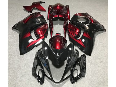 2008-2019 Gloss Black and Deep Red Suzuki GSXR 1300 Motorcycle Fairing UK