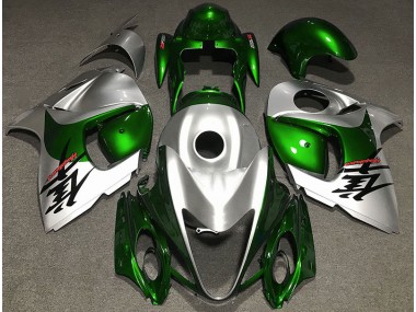 2008-2019 Gloss Green and Silver Suzuki GSXR 1300 Motorcycle Fairing UK