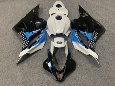 2009-2012 Black Blue and White Honda CBR600RR Motorcycle Fairing UK