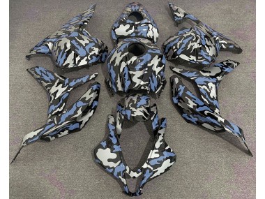 2009-2012 Blue and Silver Camo Honda CBR600RR Motorcycle Fairing UK