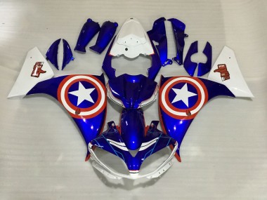 2009-2012 Captain America Yamaha R1 Motorcycle Fairing UK