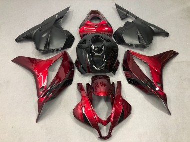 2009-2012 Deep Red with Black Honda CBR600RR Motorcycle Fairing UK