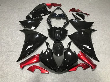 2009-2012 Gloss Black & Red Yamaha R1 Motorcycle Fairing UK