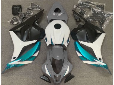 2009-2012 Gloss Grey White and Light Blue Honda CBR600RR Motorcycle Fairing UK