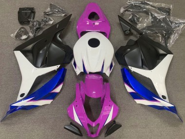 2009-2012 Gloss Pink White and Blue Honda CBR600RR Motorcycle Fairing UK