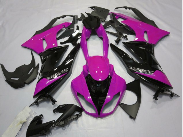 2009-2012 Gloss Pink and Black Kawasaki ZX6R Motorcycle Fairing UK