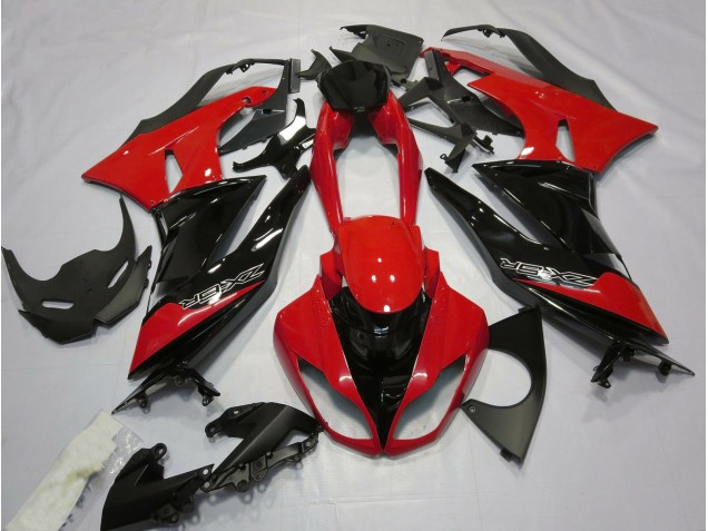 2009-2012 Gloss Red and Black Kawasaki ZX6R Motorcycle Fairing UK