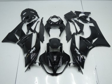 2009-2012 Gloss Total Black Kawasaki ZX6R Motorcycle Fairing UK