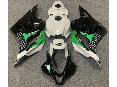 2009-2012 Gloss White & Green Splatter Honda CBR600RR Motorcycle Fairing UK