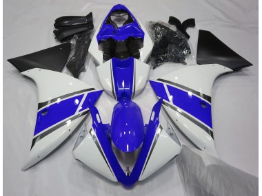 2009-2012 Gloss White and Blue Yamaha R1 Motorcycle Fairing UK