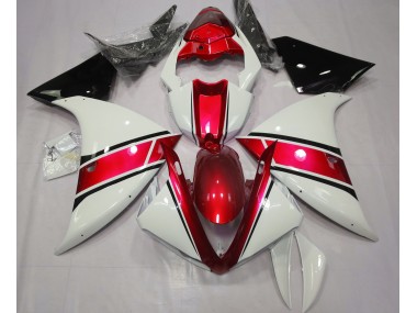 2009-2012 Gloss White and Metallic Red Yamaha R1 Motorcycle Fairing UK